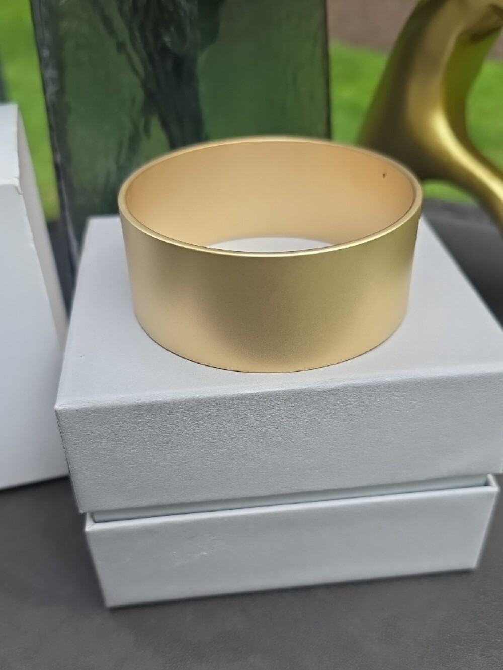 Calvin Klein Matte Gold Wide Cuff Bracelet - Picture 2 of 4